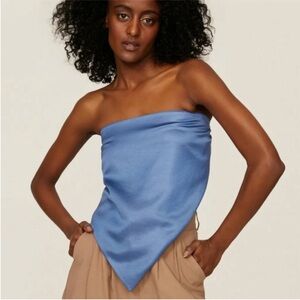 Nanushka Blue bandana Top